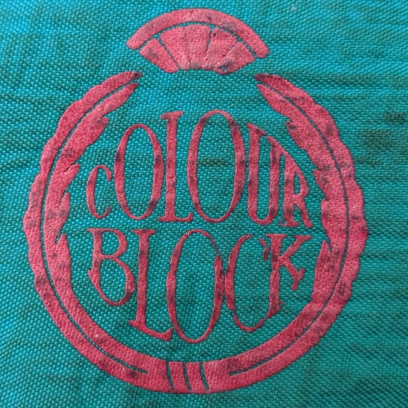 Vintage Colour Block Wallet Turquoise Pink Purple Black 80s Retro - Picture 5 of 9